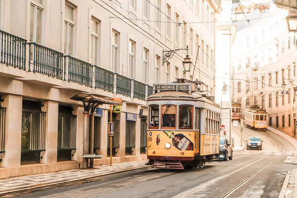 Picturesque Lisbon - Transport on foot or by tram 28
